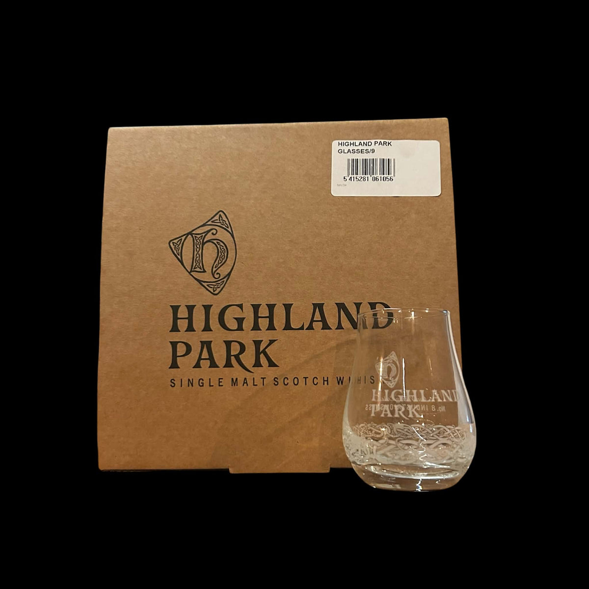 Highland Park origineel whiskyglas met Vikingmotief, per stuk