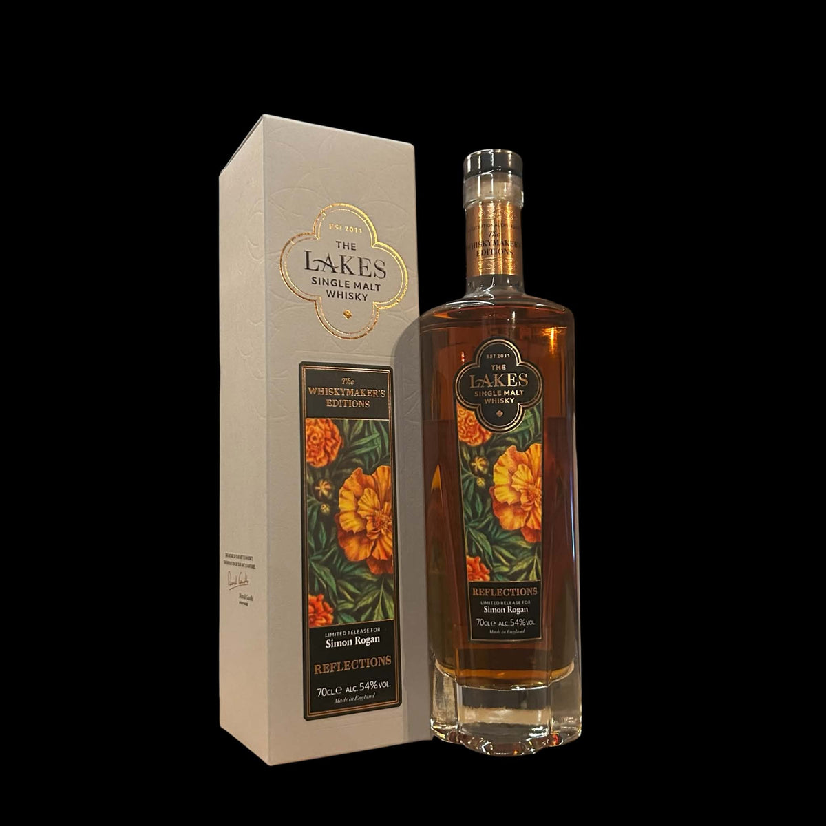 The Lakes Reflections Simon Rogan 54% single malt whisky 70cl met doos
