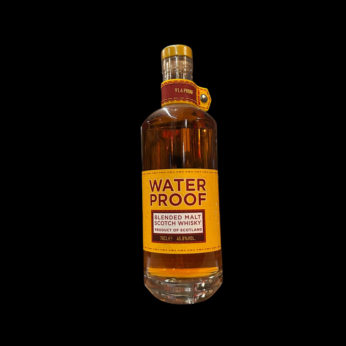Waterproof Blended Malt Scotch Whisky 45,8% 70cl met geel etiket